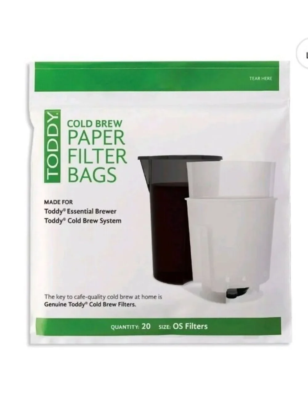 Lot of 200 Toddy Cold Brew Coffee Paper Filter Bags | 10 Packs of 20 | Bulk Lot